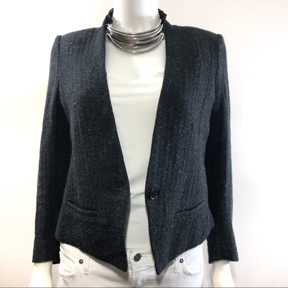 ISABEL MARANT Ito Woven Tweed Cotton Linen Jacket - Picture 4 of 8